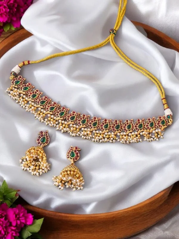 Multicolor Deeptika Temple Jewellery Set