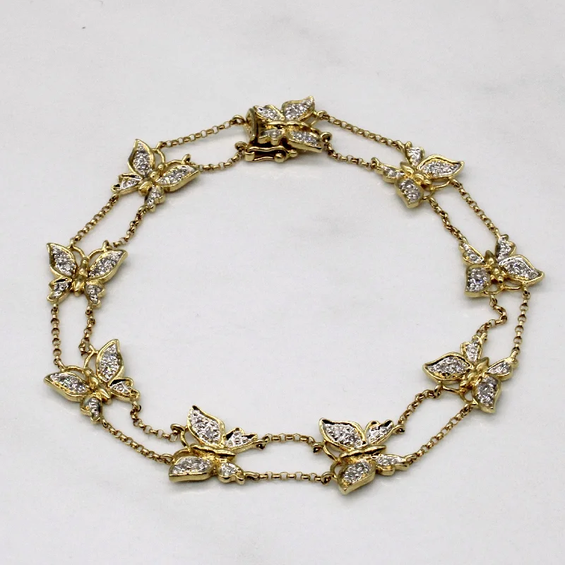 Diamond Butterfly Bracelet | 0.28ctw | 7" |