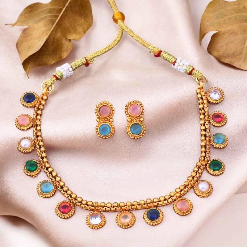 Multicolor Pritpal Antique Jewellery Set - New Arrival