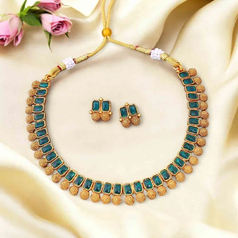 Emerald Rishani Antique Jewellery Set - New Arrival