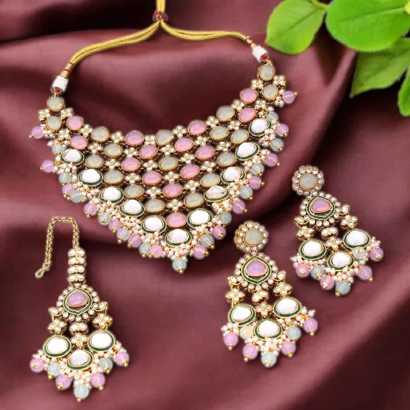 Multicolor Shiyana Kundan Jewellery Set