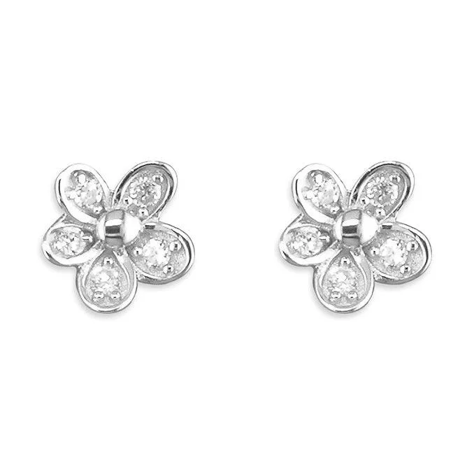 Cubic Zirconia Daisy Studs