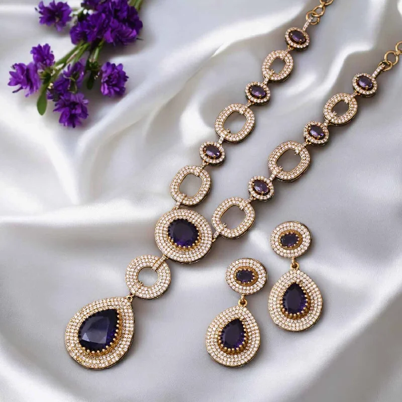 Purple Christa Victorian Jewellery Set - New Arrival