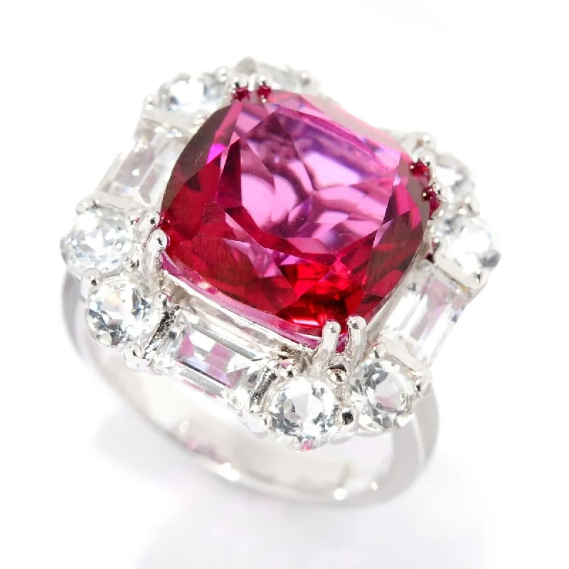 Ruby Quartz Gemstone Ring, 925 Sterling Silver Ring