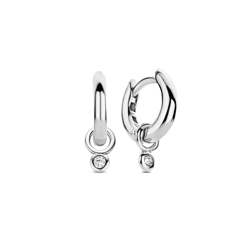 Ti Sento Cubic Zirconia Hoop Earrings