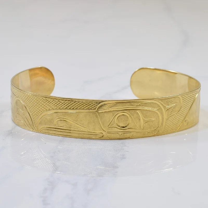 Indigenous Eagle Art Cuff | 6" |