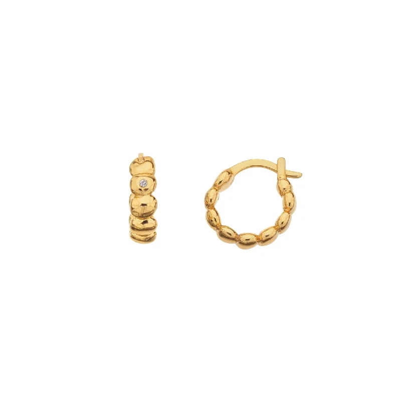 Hot Diamonds Gold Beach Hoop Earrings