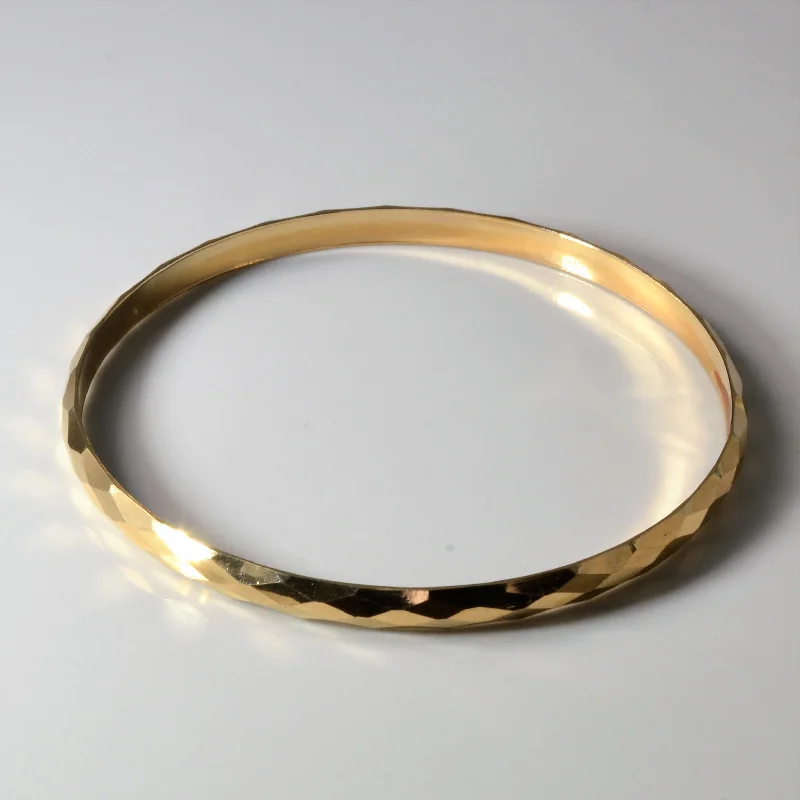 Faceted Gold Bangle | 8.5" |