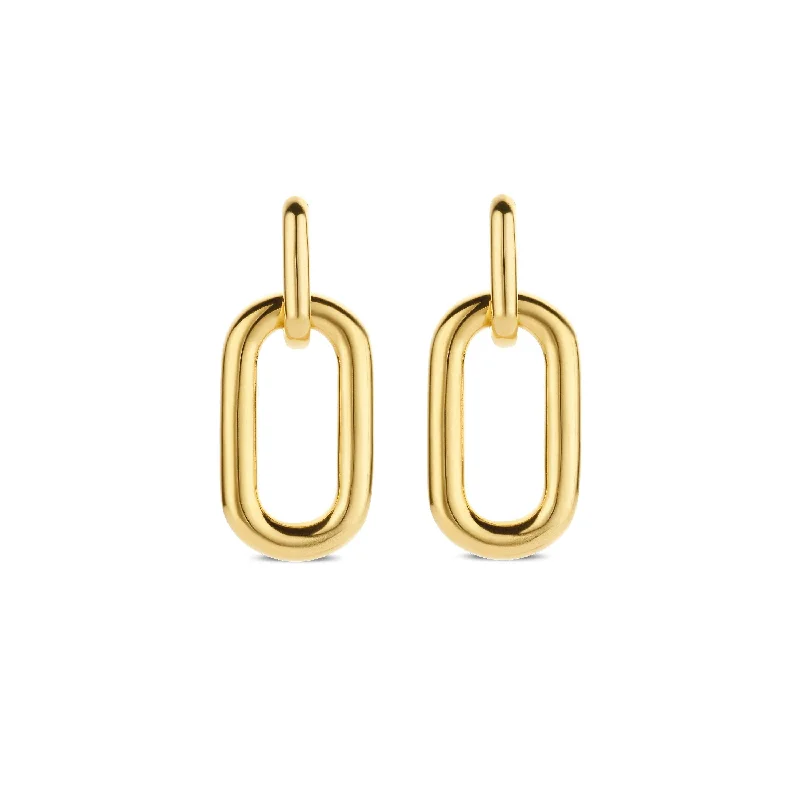 Ti Sento 18ct Gold Vermeil Chunky Connected Links Earrings