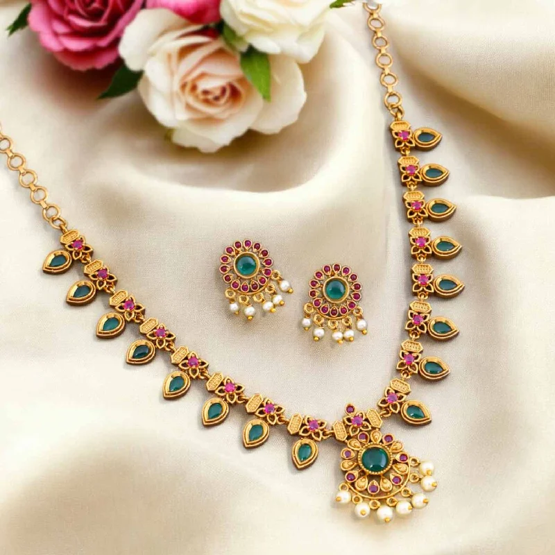 Multicolor Lavleen Antique Jewellery Set - New Arrival