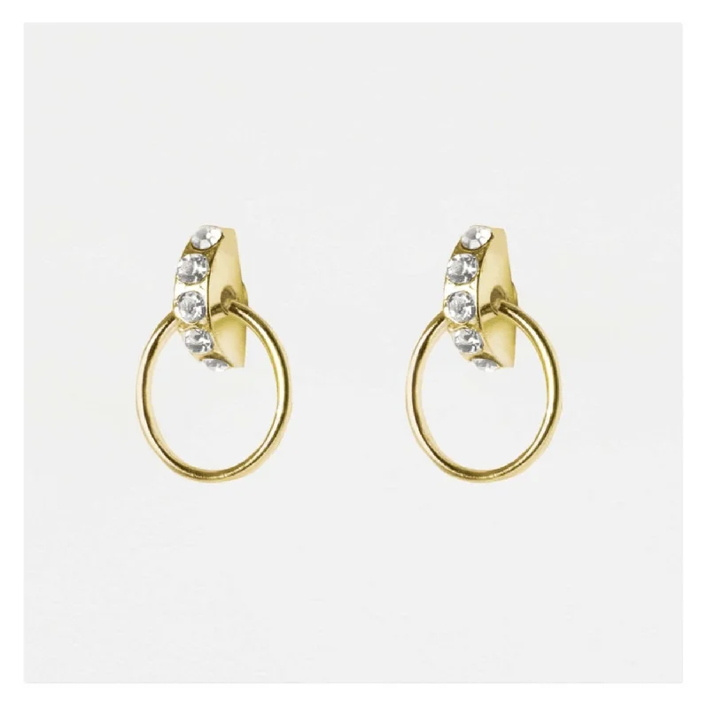 Kingsley Ryan Gemstone Hoop Stud Earrings - Silver or Gold Vermeil