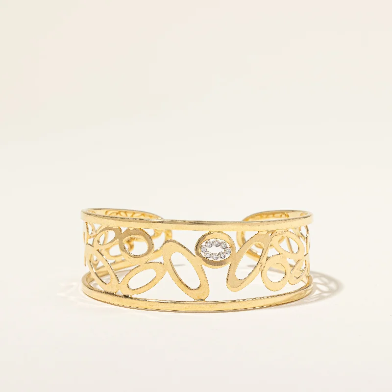 Diamond Open Bangle | 0.025ctw | 6" |