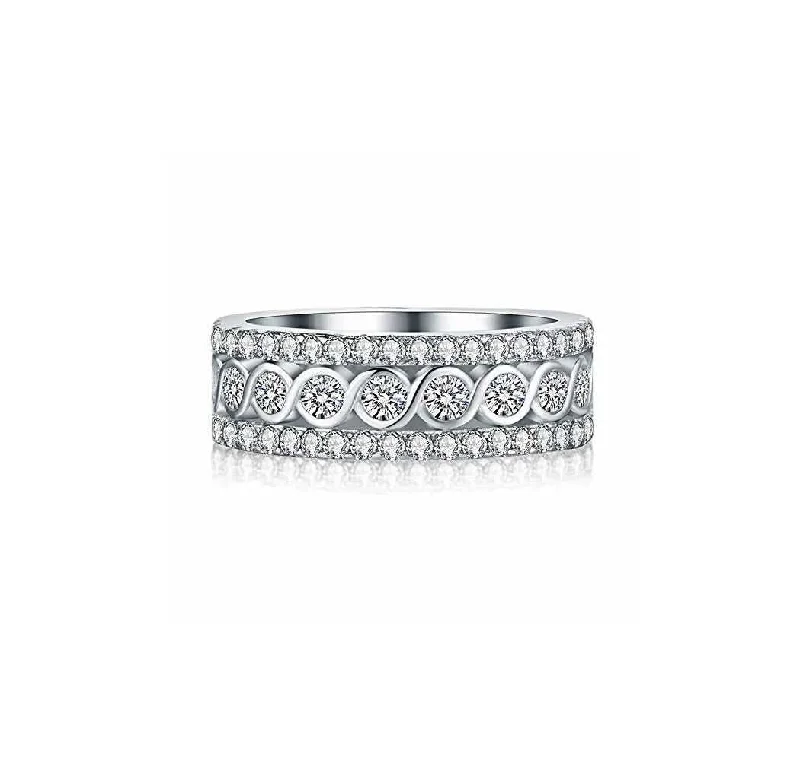 Fancy Crystal Eternity Band