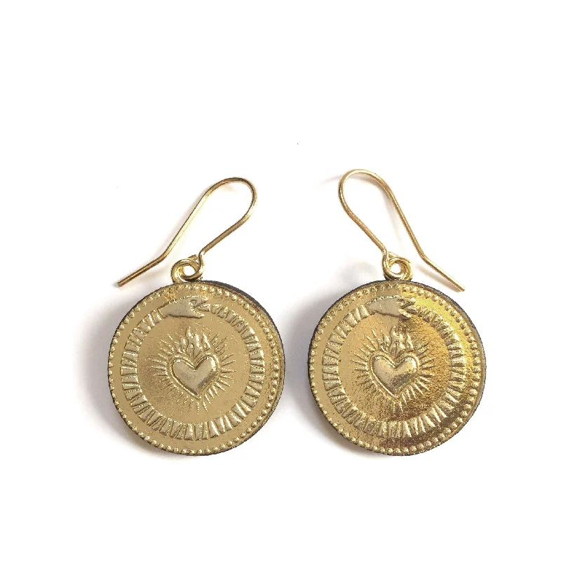 LUCKY COIN . earrings