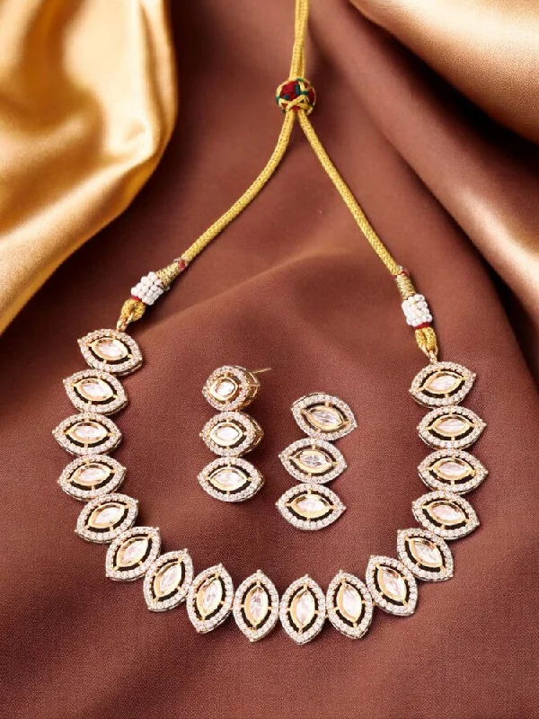 Golden Cecil Zirconia Jewellery Set