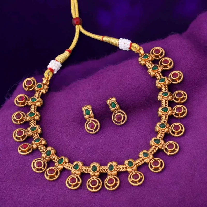 Multicolor Yasma Antique Jewellery Set - New Arrival