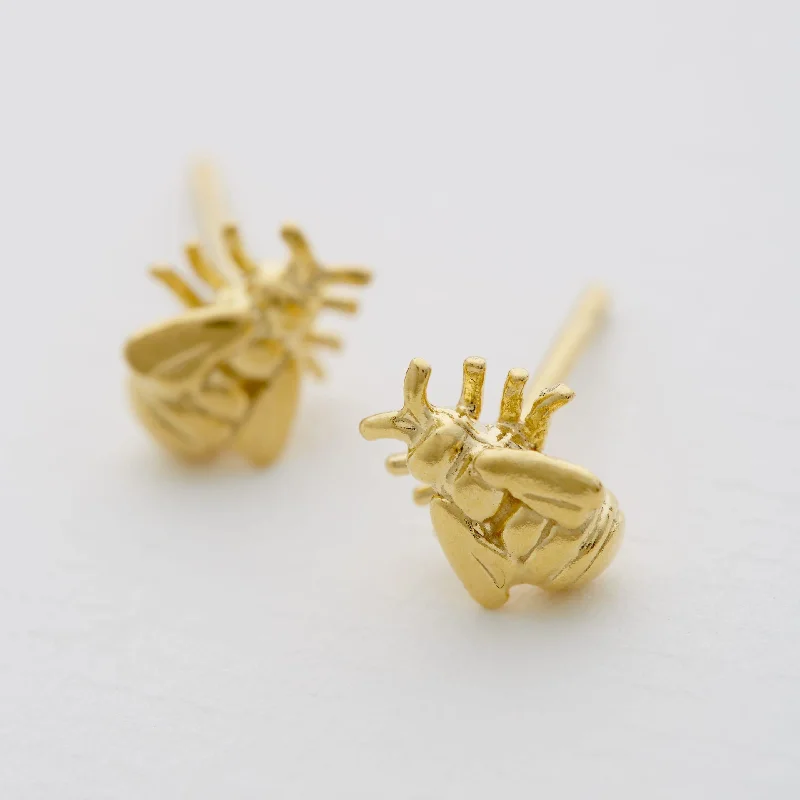 Alex Monroe Small Honey Bee Stud Earrings