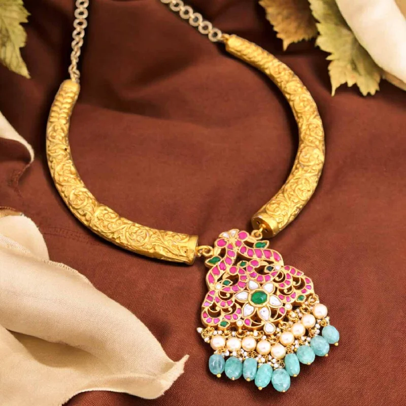 Multicolor Gagan Hasli Antique Jewellery Set- New Arrival