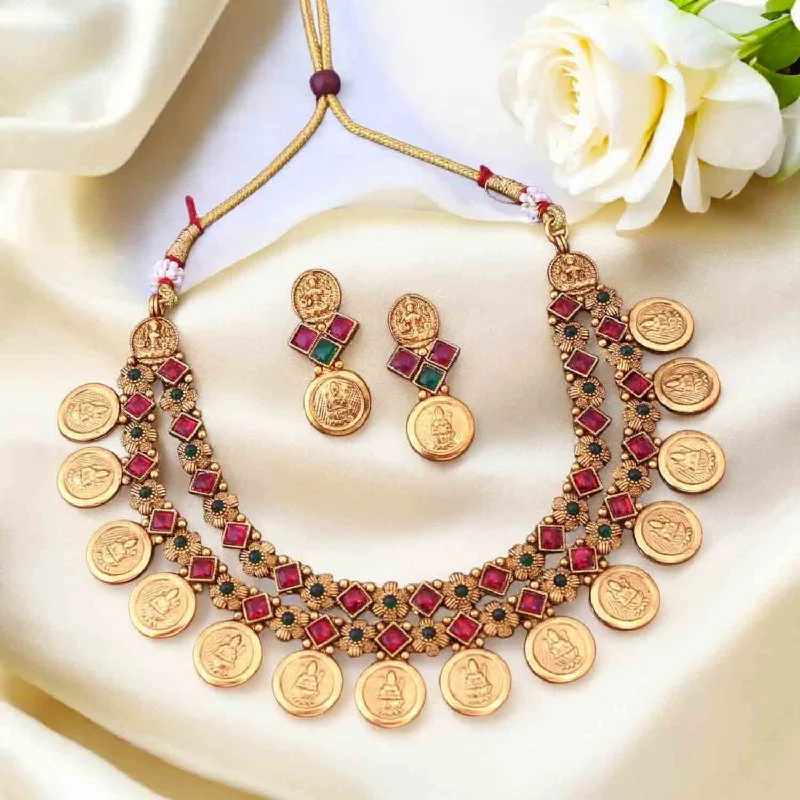 Multicolor Sarveshwari Temple Jewellery Set- New Arrival