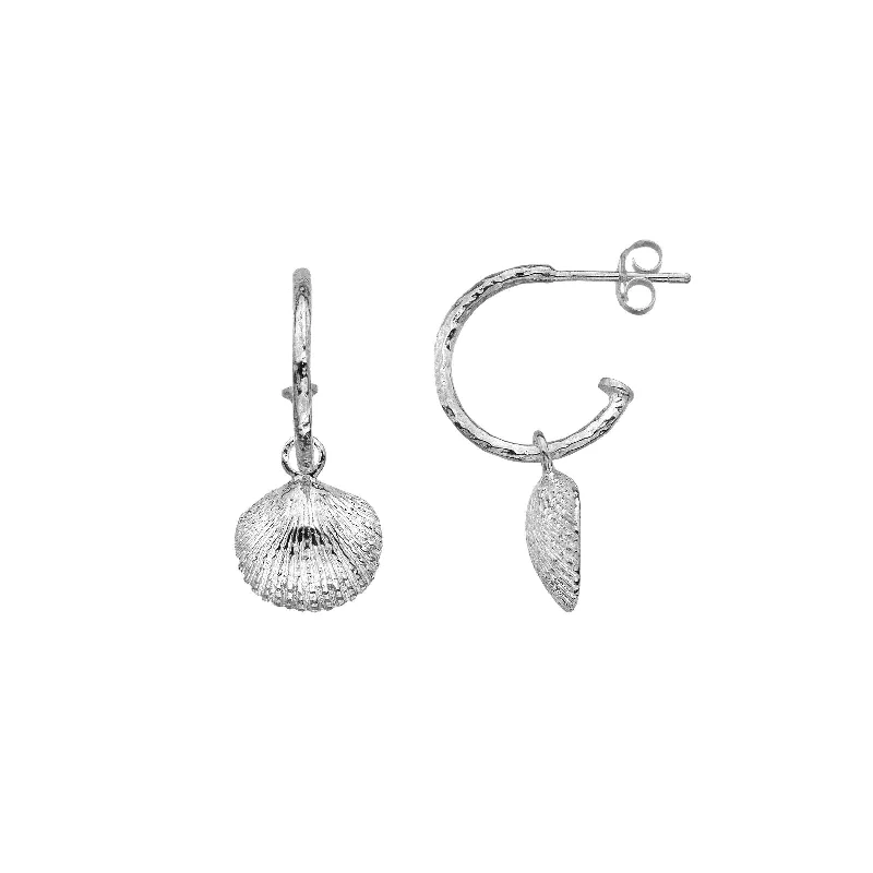 Sea Gems Cockle Shell Hoop Earrings