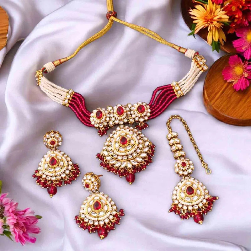 Rani Nayra Kundan Jewellery Set