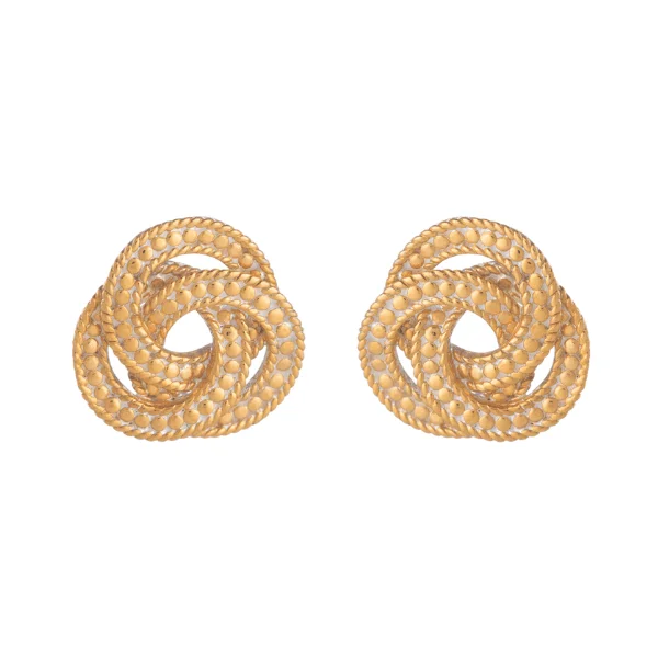 Anna Beck Gold Woven Stud Earrings