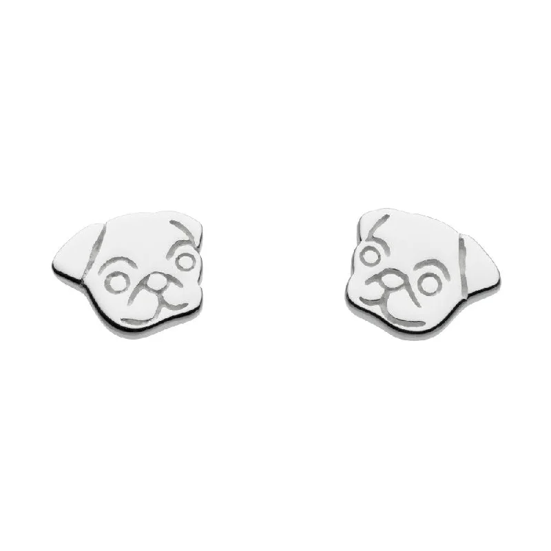 Sweet Pug Face Stud Earrings