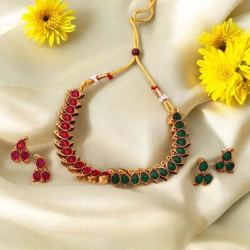 Thulasi Reversible Antique Jewellery Set - New Arrival