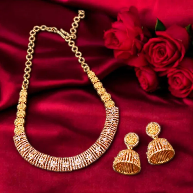 Golden Maheshiya Hasli Temple Jewellery Set-New Arrival