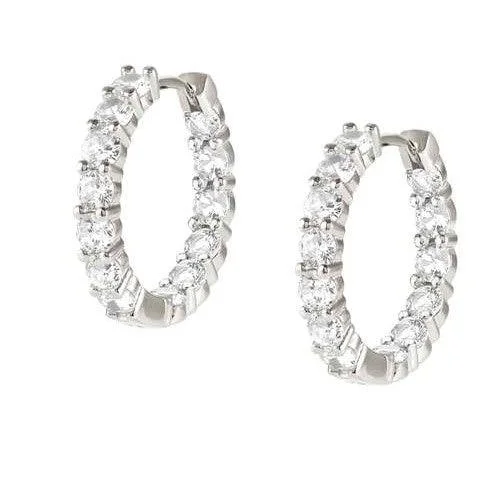 Nomination Chic & Charm Silver and Cubic Zirconia Hoop Earrings