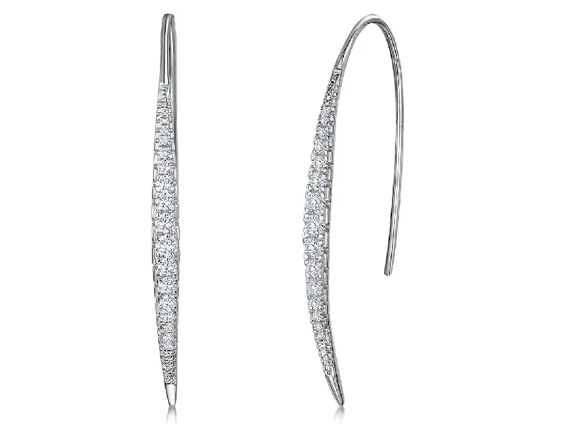 Elegant Curves Drop Earrings with Cubic Zirconia