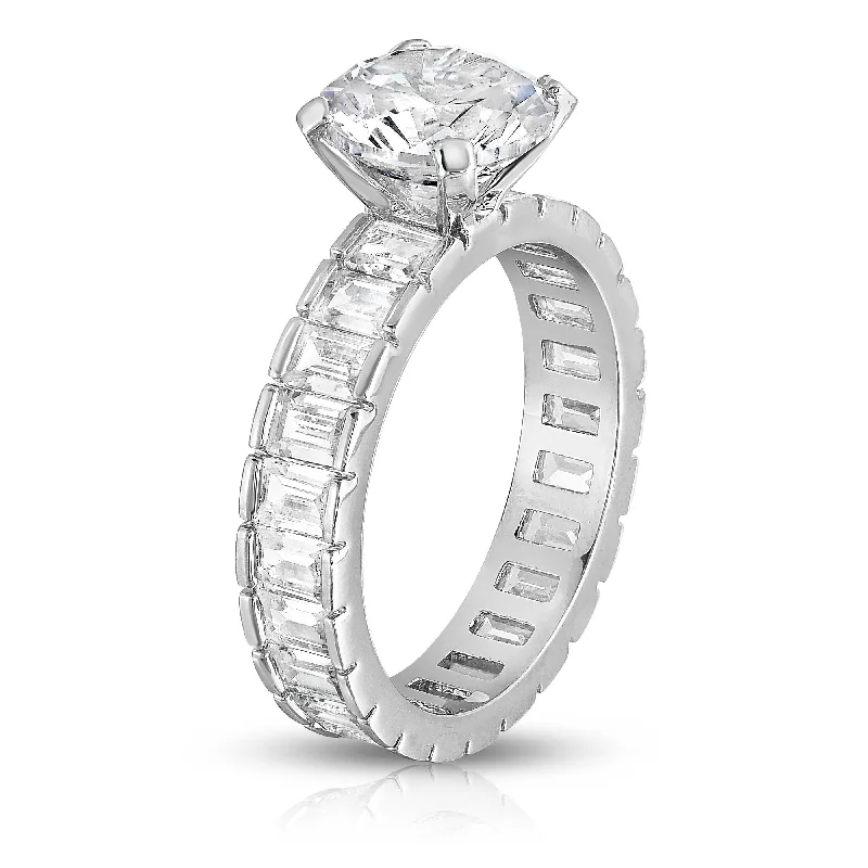 Solitaire Cubic Zirconia Eternity Band Ring