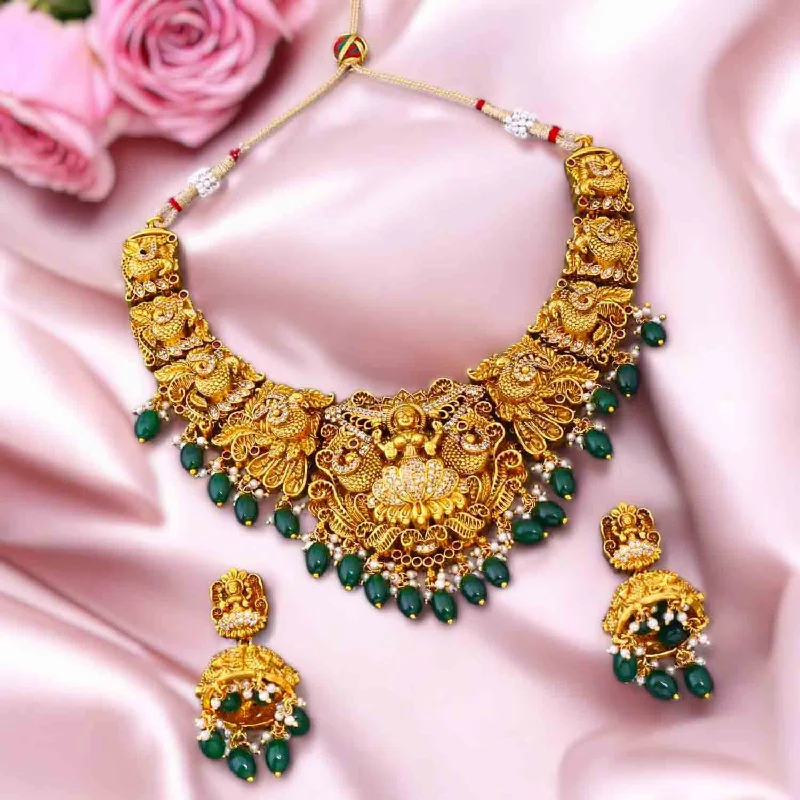 Emerald  Surashraya Temple Jewellery Set- New Arrival