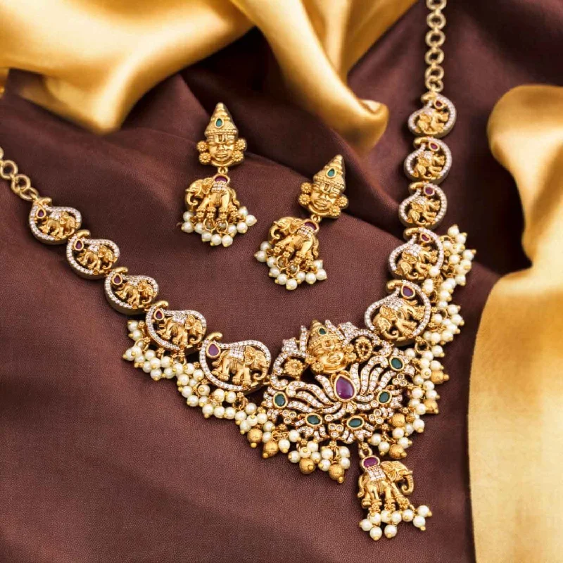 Golden Sukeshyai Temple Jewellery Set- New Arrival