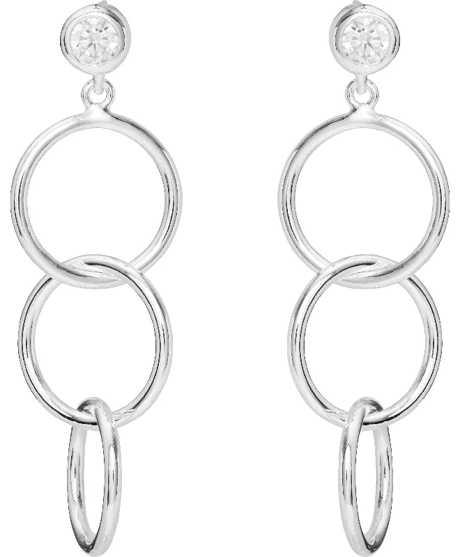 Unique & Co Sparkling Circles Drop Earrings