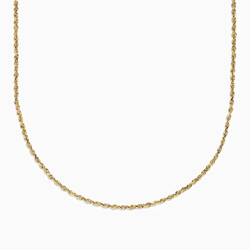 14K Yellow Gold Rope 20" Chain