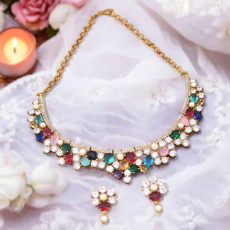 Multicolor Narusi Victorian Jewellery Set - New Arrival