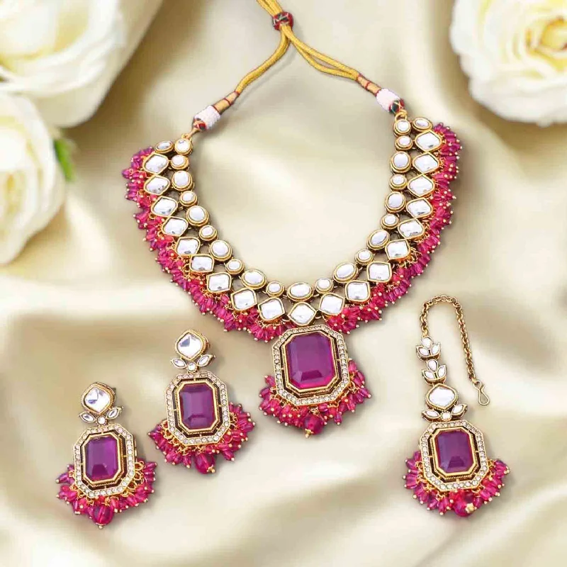 Rani Kuntala Kundan Jewellery Set