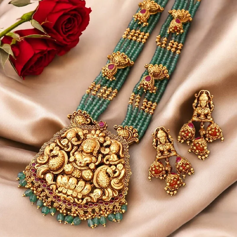 Mint Sudha Temple Jewellery Set- New Arrival