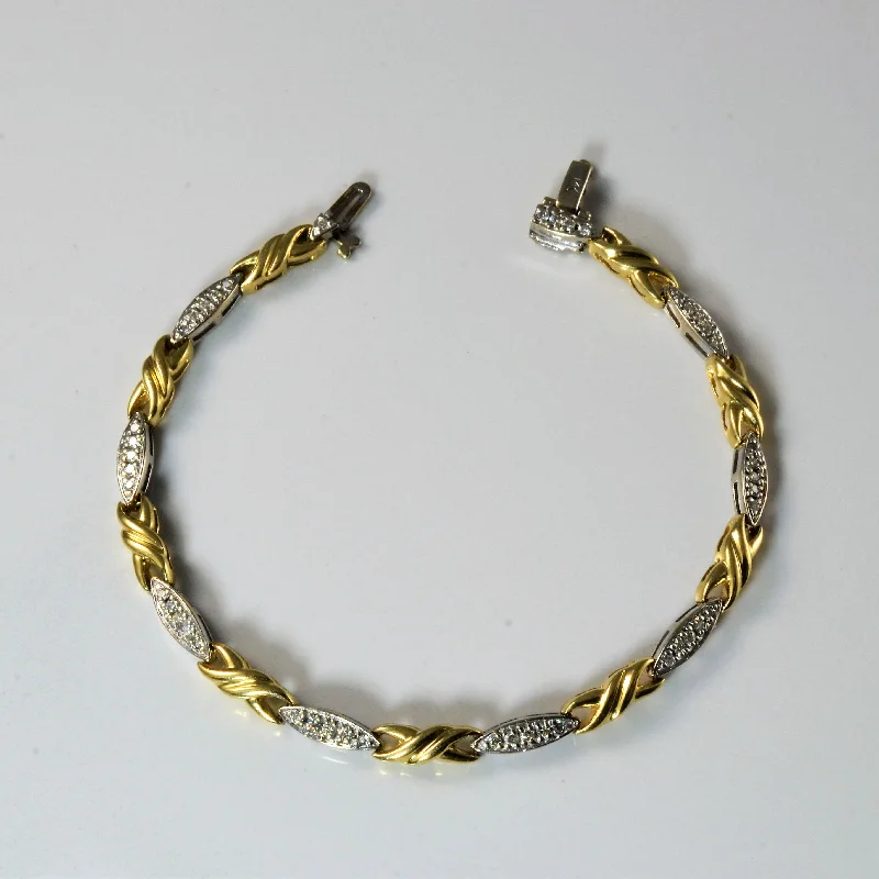 Diamond X Link Chain Bracelet | 0.41ctw | 7" |