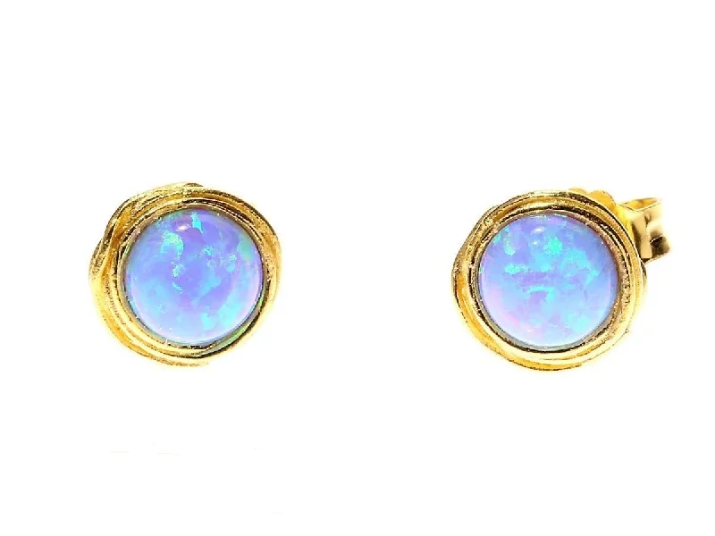 Yaron Morhaim Round Opal Stud Earrings