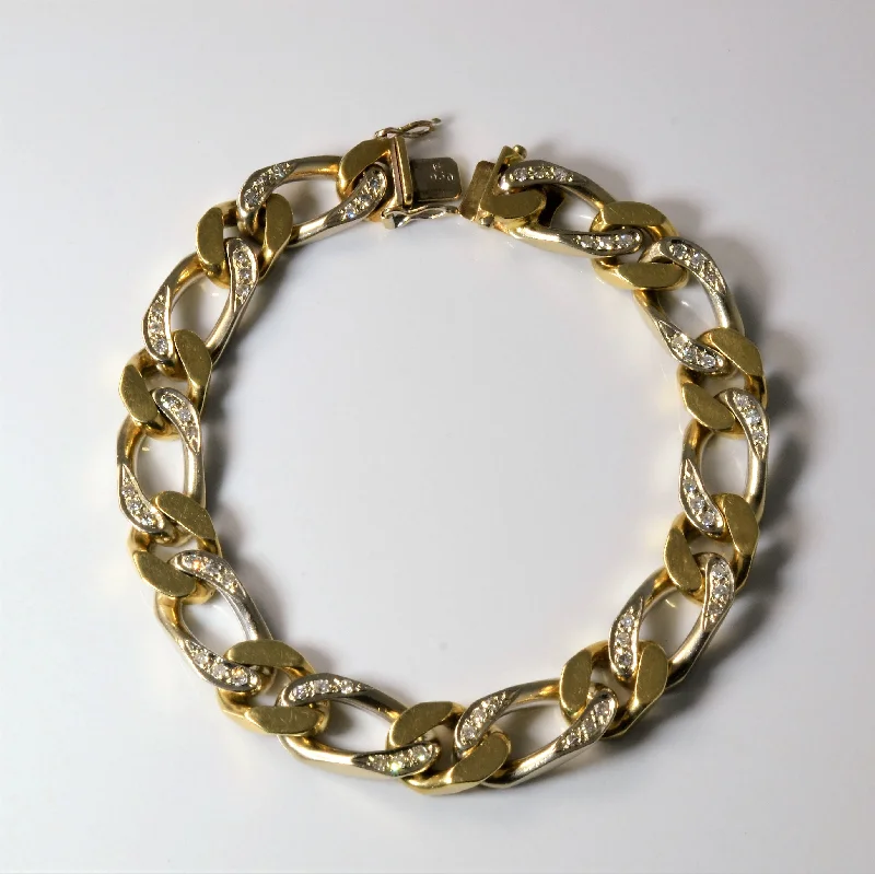 Diamond Curb Chain Bracelet | 0.90ctw | 8" |