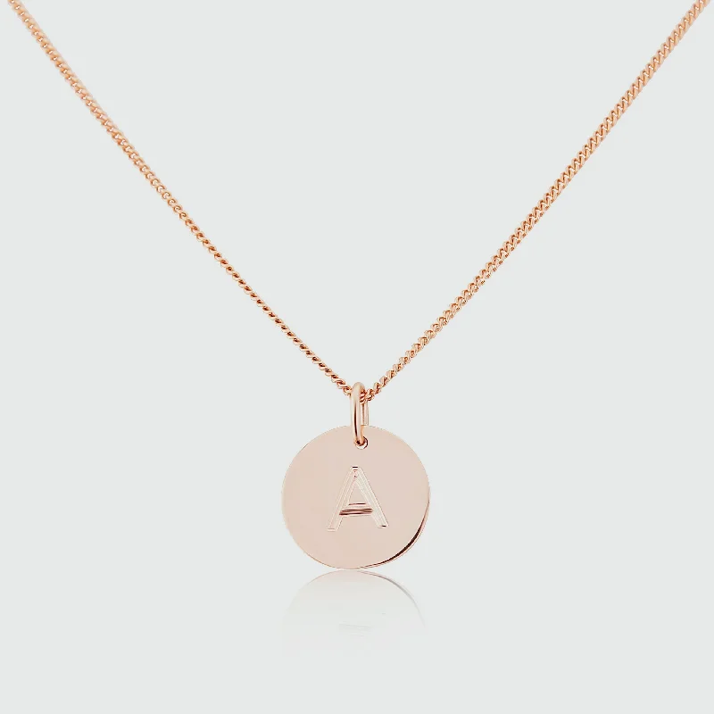 Westbourne 9ct Rose Gold Disc Pendant