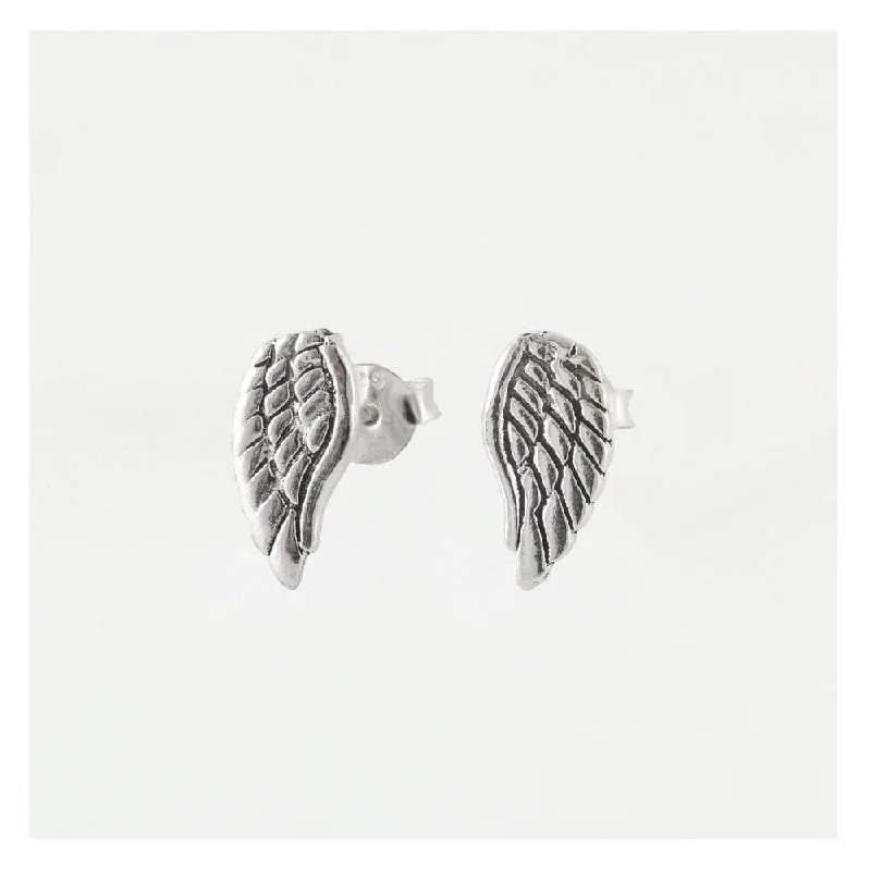 Kingsley Ryan Sterling Silver Angel Wings Stud Earrings