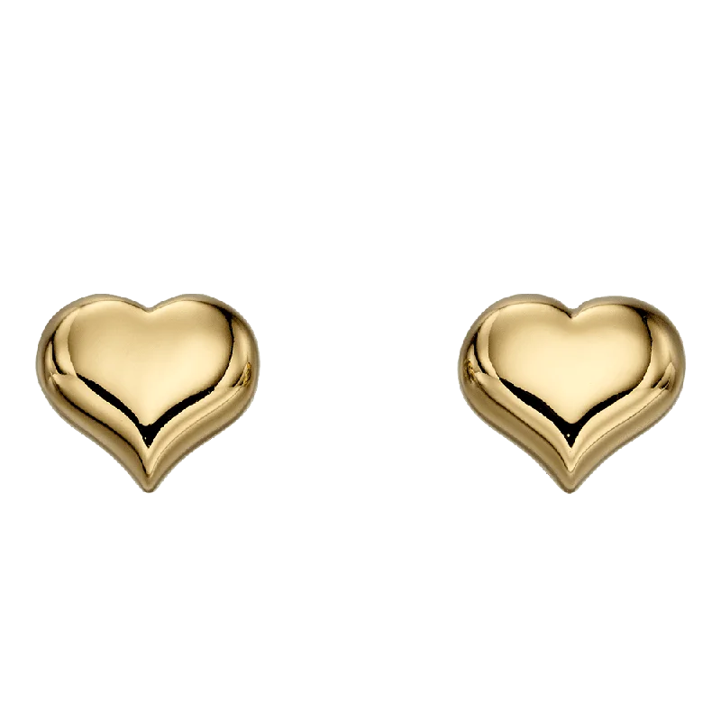 Little Star Aria - Gold Plated Heart Studs