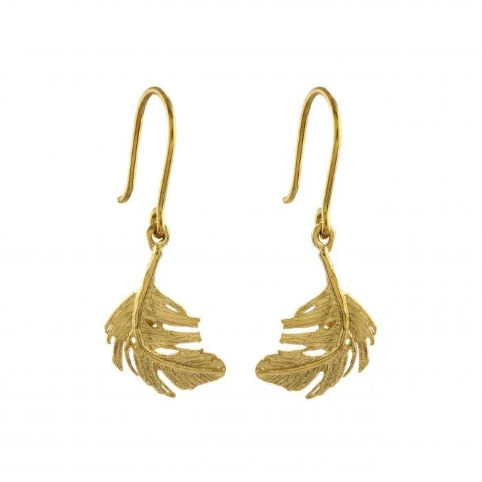 Alex Monroe Little Feather Hook Earrings