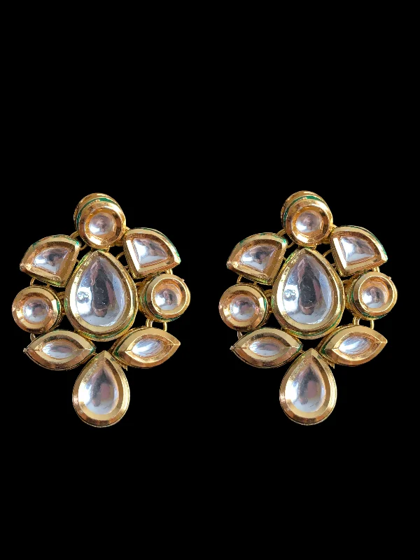 ET56 gold plated high quality kundan studs ( SHIPS IN 4 WEEKS )