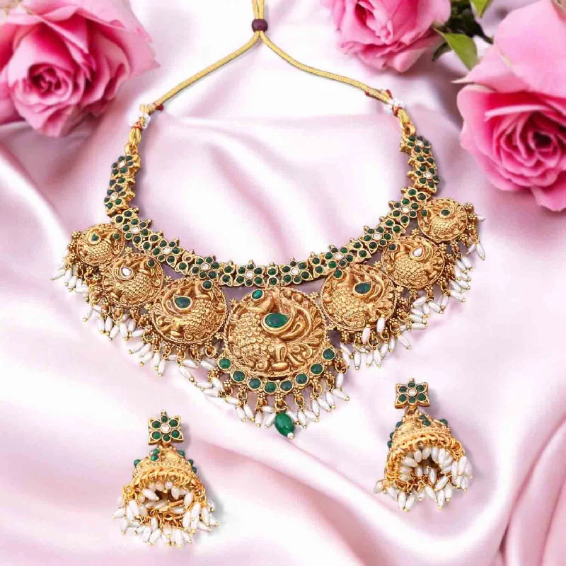 Emerald Nimrit Antique Jewellery Set - New Arrival