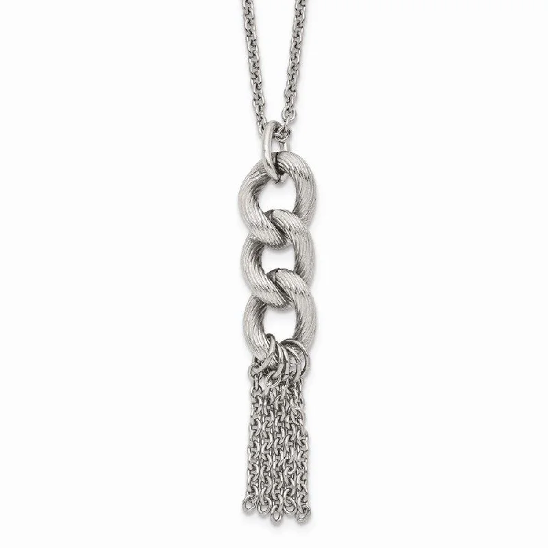 Stainless Steel Oval Chain with 2in ext. Necklace