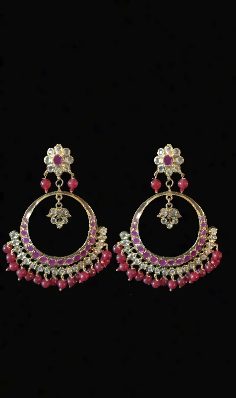 Abroo chandbali (Ruby )( READY TO SHIP )